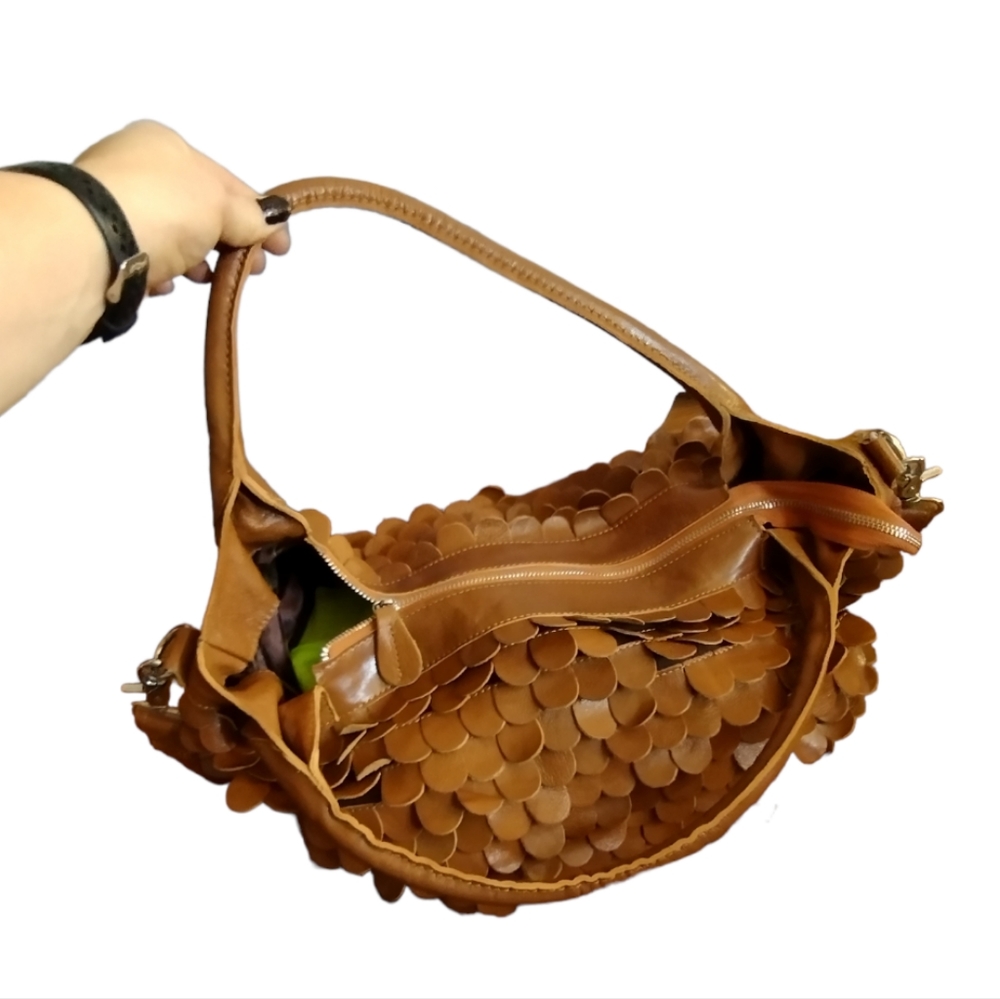 Ameri Leather Unique Tote Crossbody Hobo Bag Over… - image 7